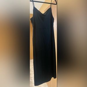 Black silk midi dress-size large-old navy
